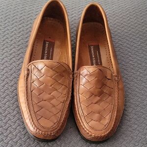Johnston & Murphy Brown Woven Leather Loafer Style 20 8436 SZ 9.5 M